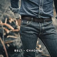 Vista 8 de CHAOREN - Cinturón para hombre - Cinturón de trinquete de cuero de 1 38 pulgadas para pantalones de vestir - Cinturón micro ajustable que se adapta