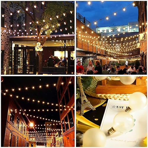 Miniatura 7 de Bombillas LED G40 de repuesto de color blanco esmerilado, bombillas LED E12 para candelabro, 1.5 pulgadas, para interiores y exteriores, bombillas