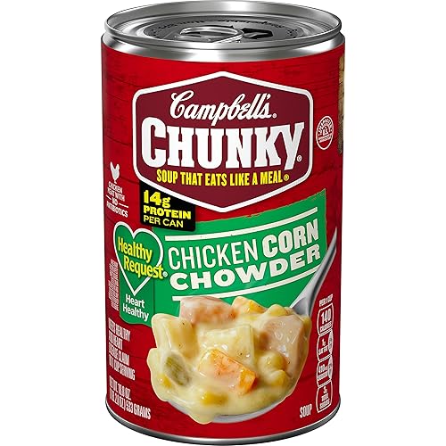 Miniatura 10 de Campbell's Chunky Healthy Request - Sopa de pollo y maíz , lata de 18.8 onzas (caja de 12 unidades)