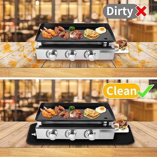 Miniatura 3 de FUMAX Cubierta superior de estufa para estufa eléctrica de 197 x 275 pulgadas protector superior de vidrio resistente al calor alfombrilla