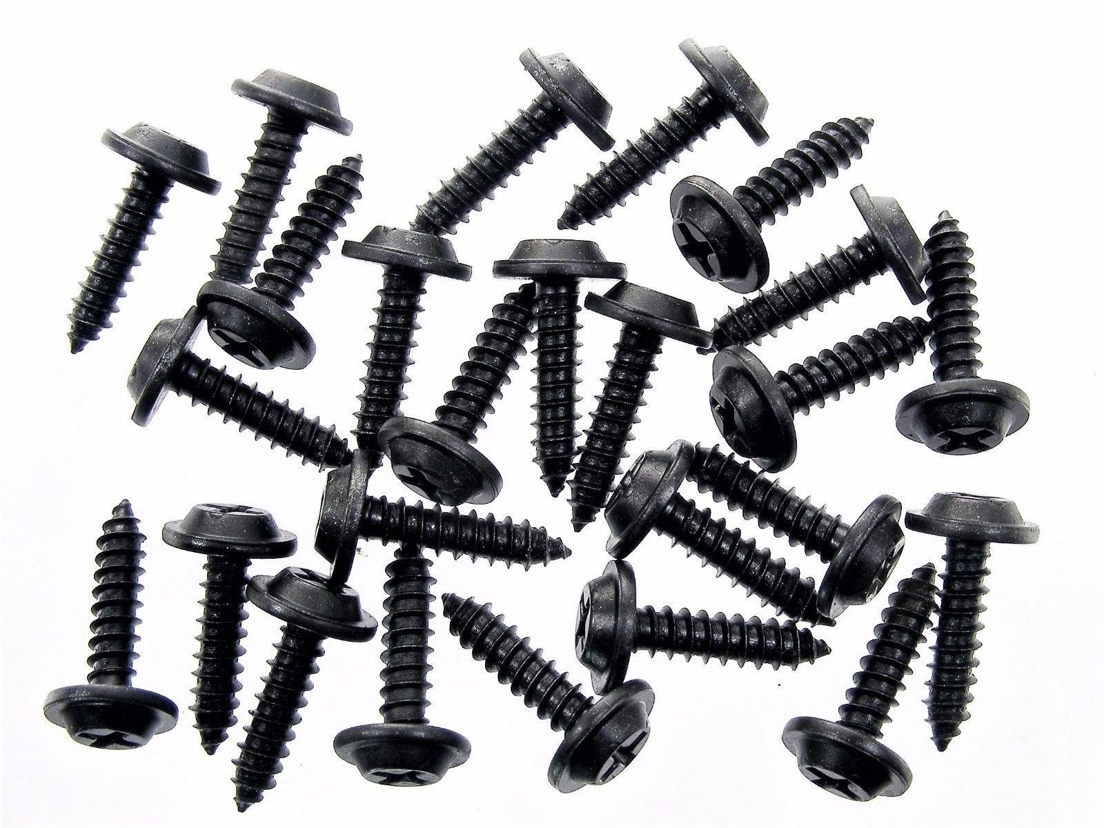 Retro-Motive Philips Flat Top Trim Screws - No #10 Black Fully Threaded Machine Screws - Ideal for Secure Fastening - Durable - Sturdy - Flat Top Screw (Pack of 25)-Ideal for Plastic & Metal Surfaces