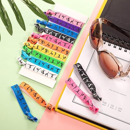 Miniatura 6 de BBTO 20 ligas para el cabello de gimnasia para niñas, accesorios de gimnasia, soportes para cola de caballo sin arrugas, deporte para mujeres