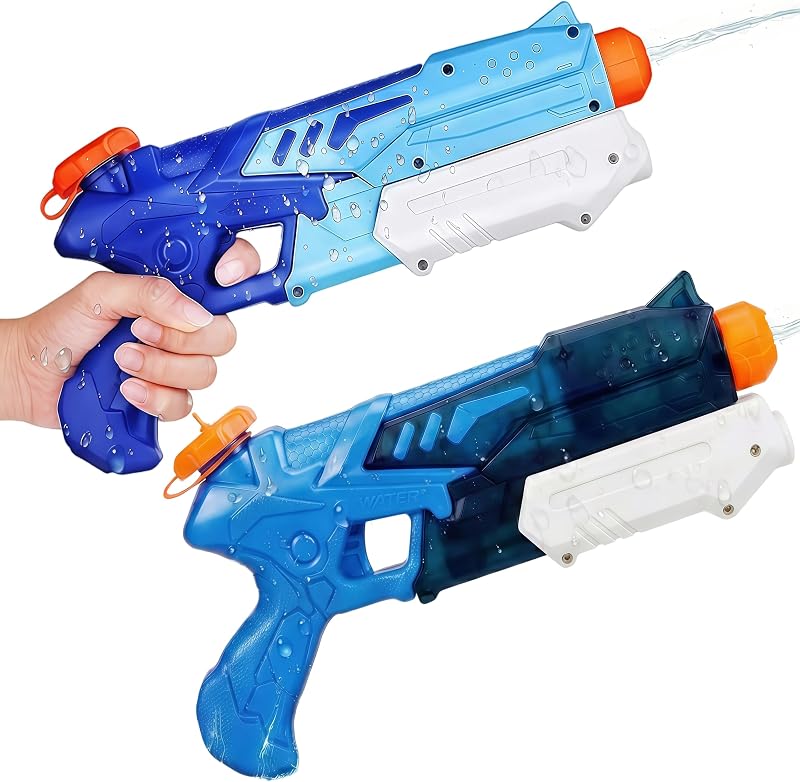 Vivyklfc 300ml*2 Wasserpistolen für Kinder & Wasserpistole Erwachsene, Wasserspritzpistole mit 8 Meter Schussweite, Auslaufsicherer Super Soaker Spritzpistole Wasser Spielzeug Sommer Pool