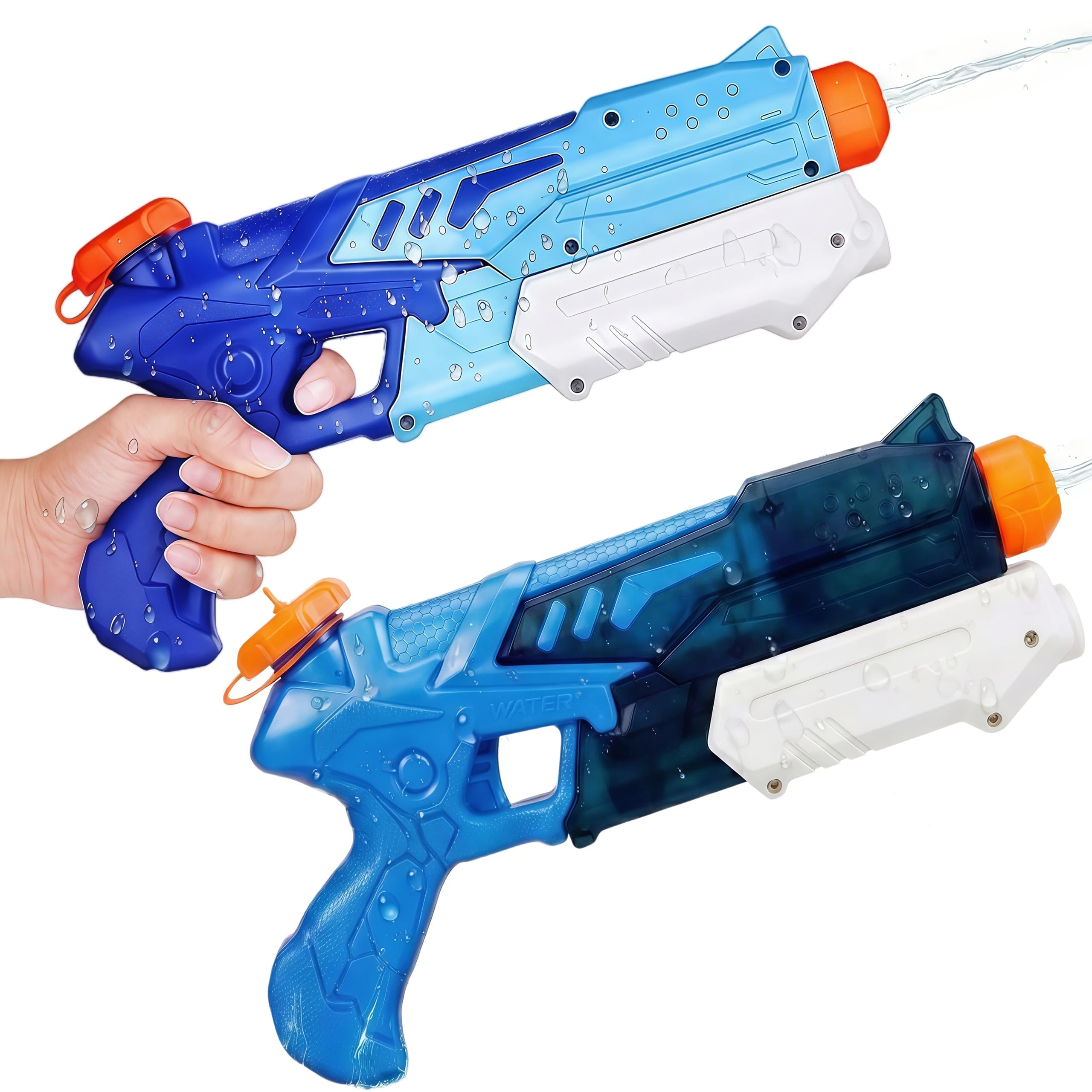 Vivyklfc 300ml*2 Wasserpistolen für Kinder & Wasserpistole Erwachsene, Wasserspritzpistole mit 8 Meter Schussweite, Auslaufsicherer Super Soaker Spritzpistole Wasser Spielzeug Sommer Pool
