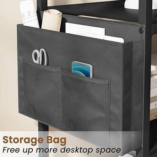 Miniatura 6 de SEDETA Archivador de 47 pulgadas con regleta de alimentación, archivador se adapta a tamaño legal, carta, tamaño A4, archivador de 2 cajones con