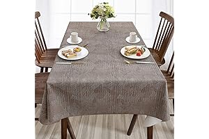 AIRCOWRIE Heat Resistant and Waterproof Vinyl Tablecloth