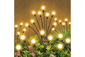 4 Pack 32 LED Solar Firefly Lights for Garden, Halloween, Christmas
