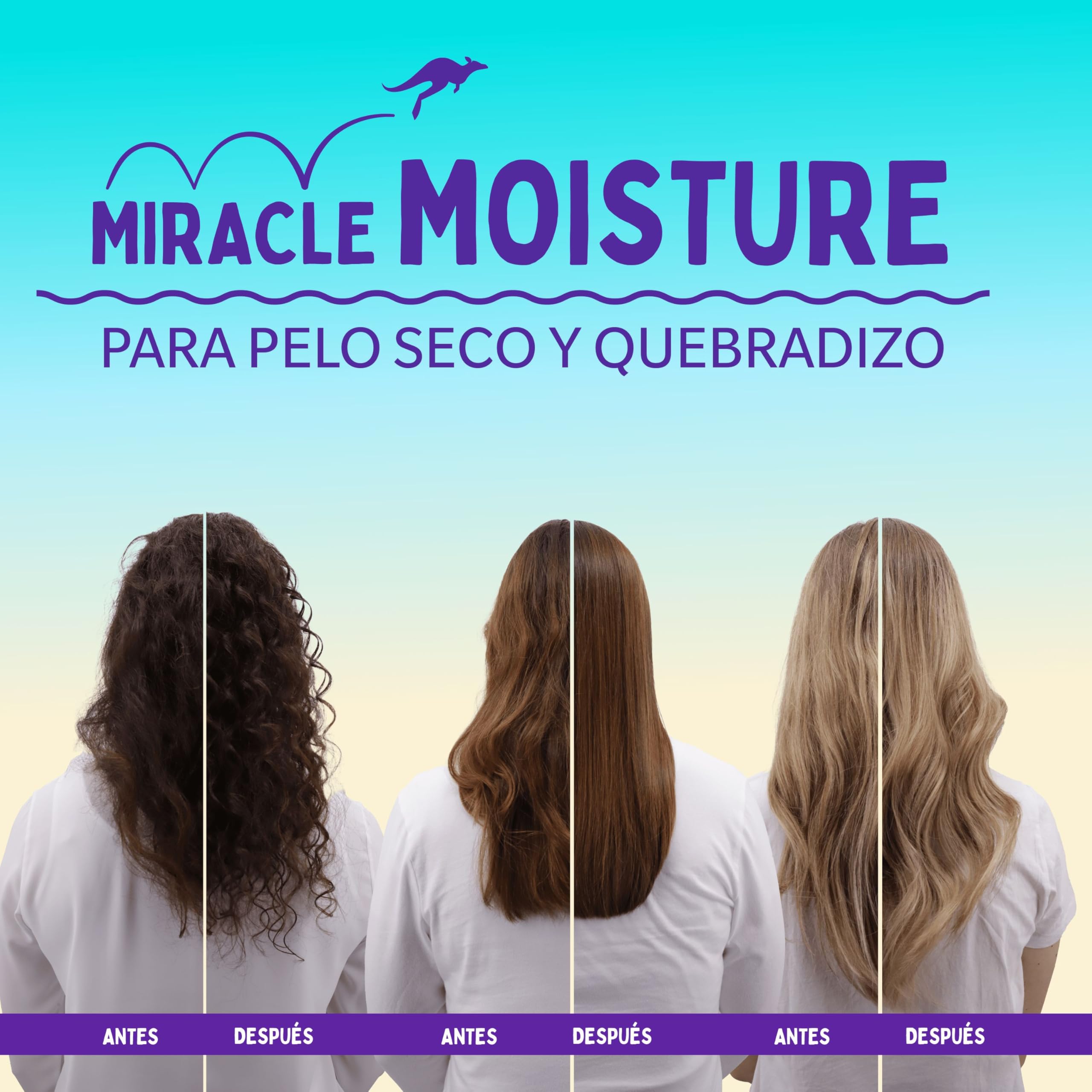 Aussie Miracle Moist Acondicionador Desenredante 1000ml. Fórmula Hidratante que Revitaliza y Restaura el Pelo Quebradizo y Seco. Enriquecido con Aceite de Nuez de Macadamia Australiano