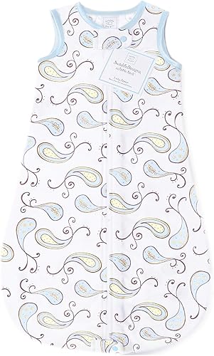 SwaddleDesigns - Saco de dormir de franela de algodón, diseño de cachemira, tamaño pequeño de 0 a 6 meses, fabricado en los Estados Unidos, manta