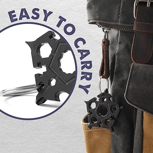 Miniatura 3 de Multiherramienta de copo de nieve 23 en 1, herramienta portátil de supervivencia al aire libre, destornillador de bolsillo de acero inoxidable,