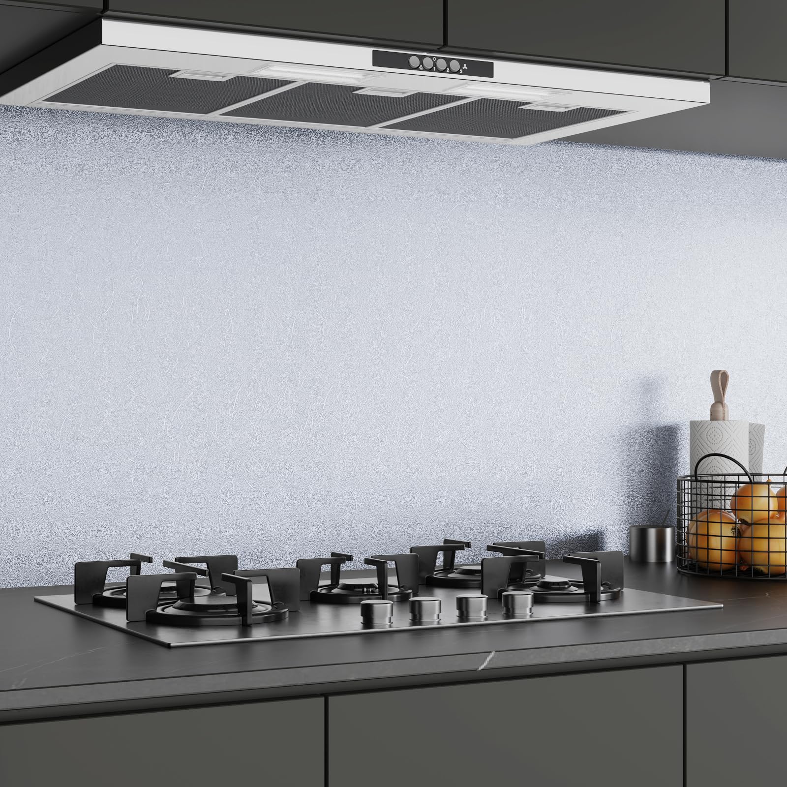 VaryPaper Thicken Silver Metallic Wallpaper Peel and Stick Wallpaper 40cmx200cm Sticky Back Plastic Kitchen Worktop Covering Waterproof Cupboards Vinyl Wrap for Furniture Splashbacks Fridge Stickers - Image 3