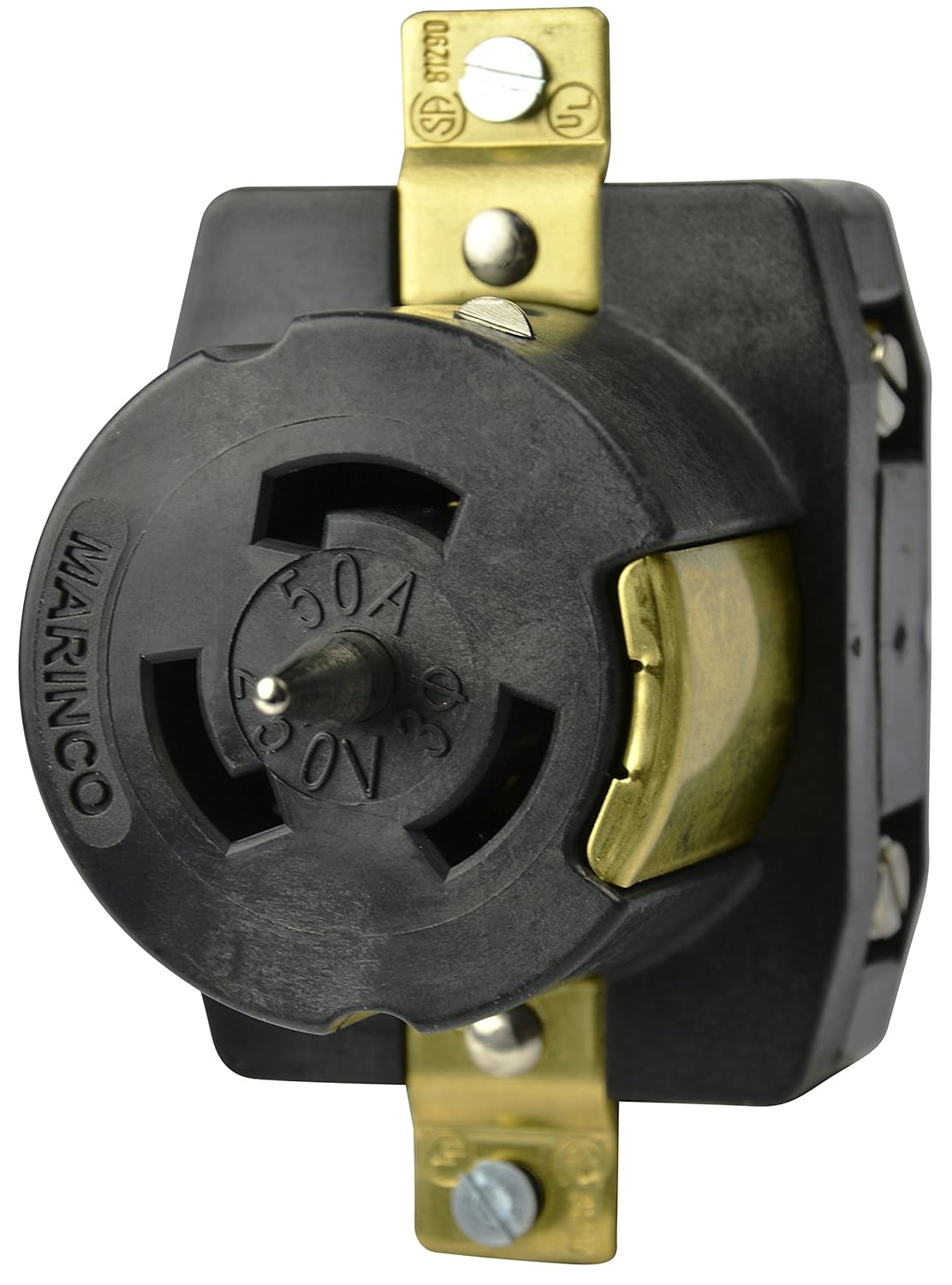 Marinco Power Products CS8369 50A 3 Phase 250V 3P4W Locking Receptacle