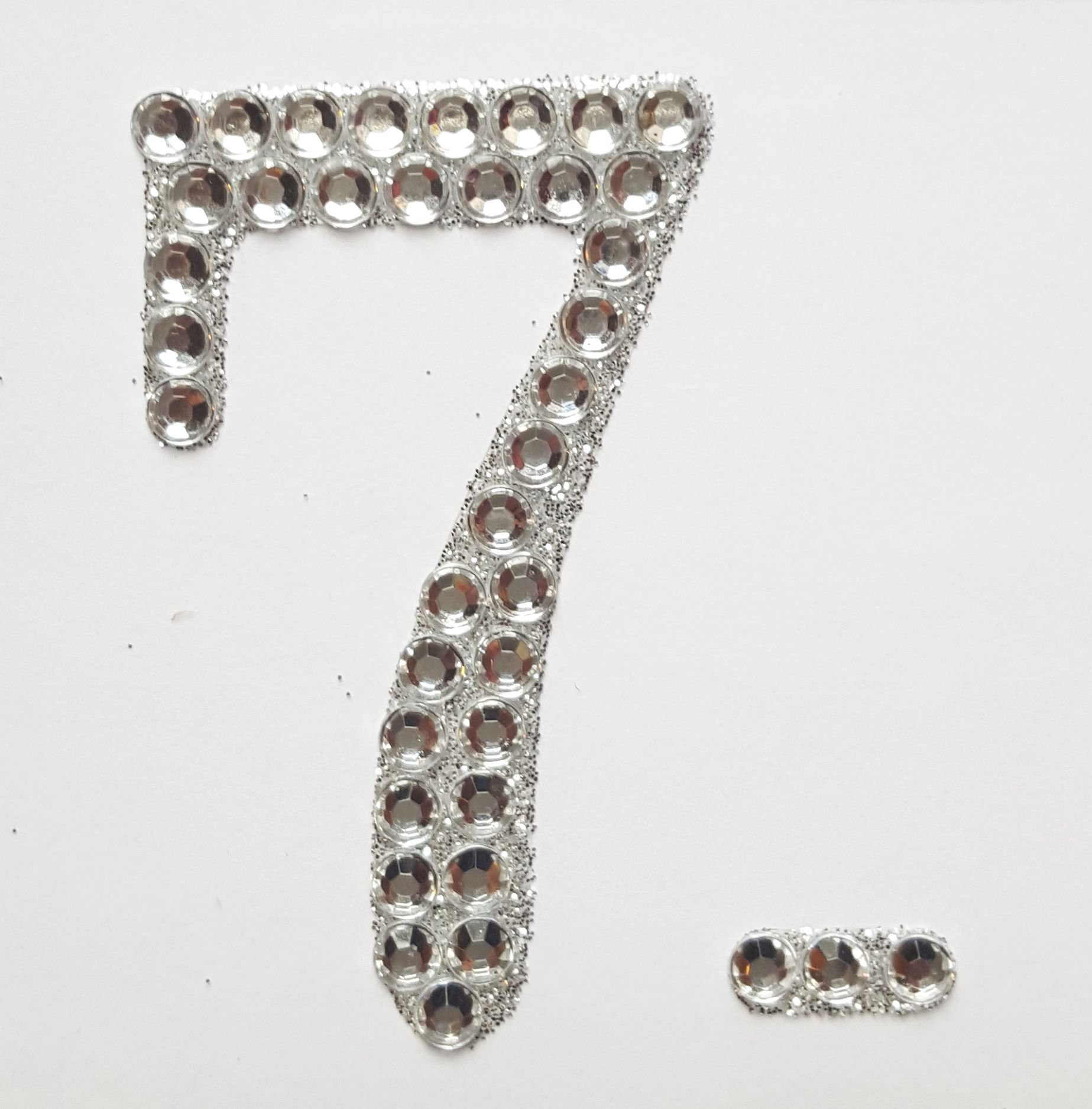 Italian Options 7 5Cm Diamante Self Adhesive Glitter Number Sticker