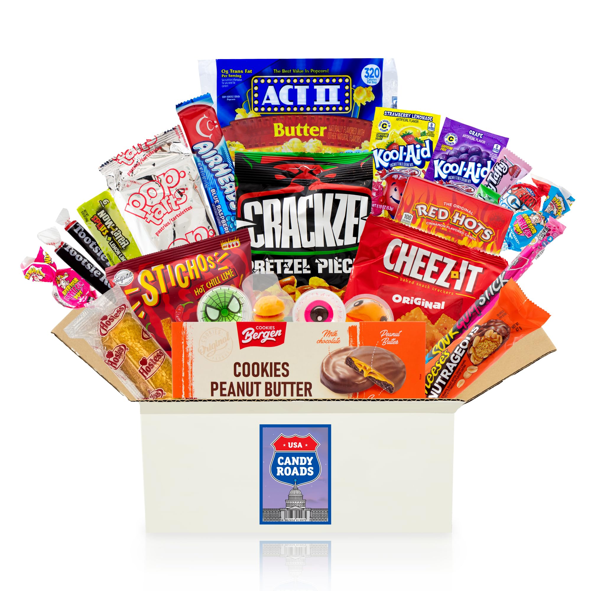 getDigital Candy Roads USA Box - Über 20 ausgewählte Süßigkeiten, Chips, Schokolade & Snacks aus Amerika - Probierbox mit Spezialitäten aus aller Welt