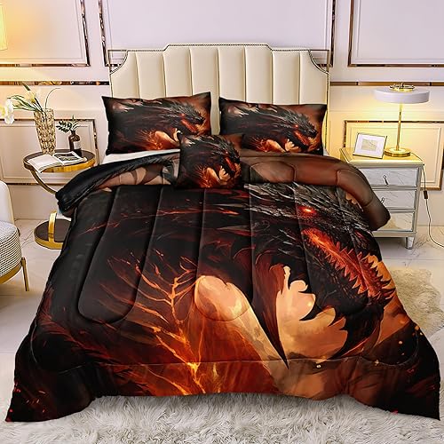 Vista 60 de MOVE OVER Juego de ropa de cama con temática de playa azul, tamaño Queen, 4 piezas, gaviota blanca y rocas marinas, patrón de paisaje marino azul