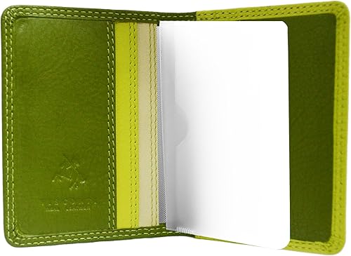 Vista 6 de VISCONTI RB44 Cancún - Tarjetero de cuero suave, multicolor, color lima, multicolor, Azul, Rojo, Rosa, Moderno