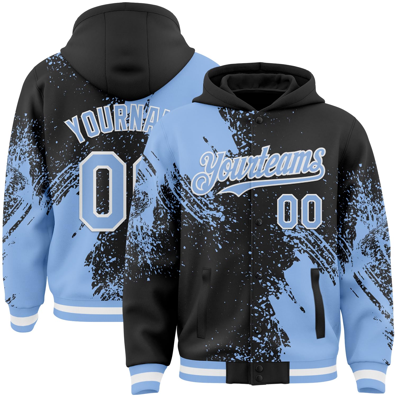 Custom Baseball Team Hooded Jacket Personalized Novelty Varsity Jackets Bomber Jerseys for Men Women Boys Girls
