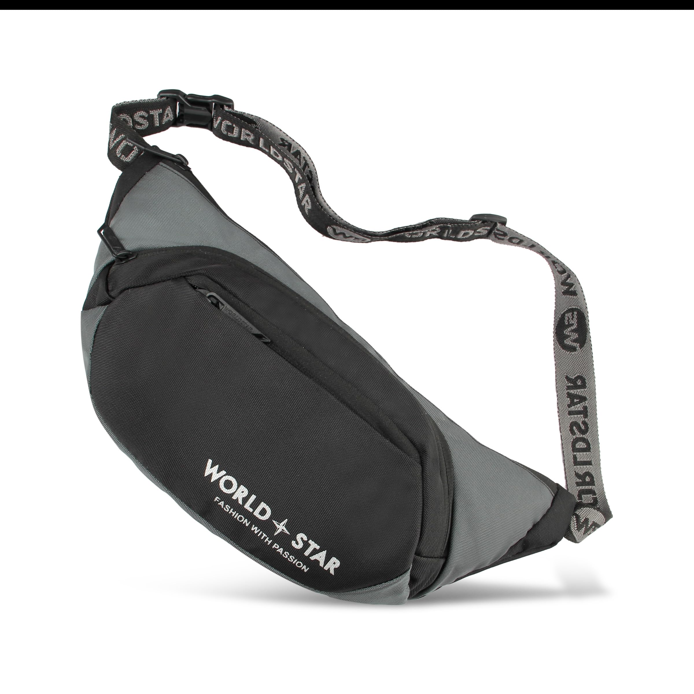 world star Lightweight Waist Pack for Men & Women | Adjustable Belt Bag for Travel, Running & Daily Use Color:- Black & White-picture-16