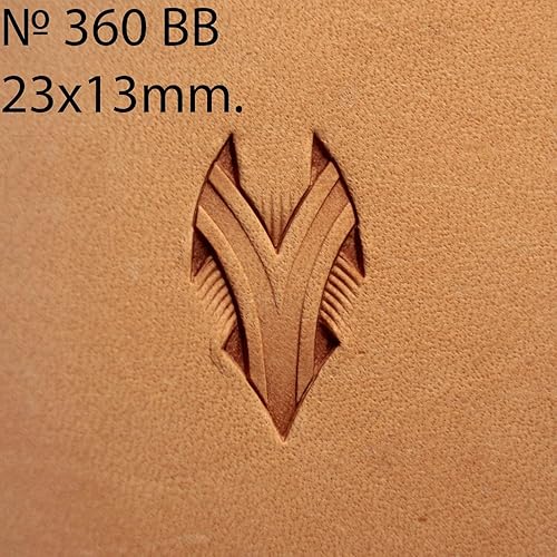 Miniatura 4 de DandS ltd Herramienta de sello de cuero de tejido de cesta, herramienta profesional de artesanía de metal para trabajos de cuero, relieve, tallado