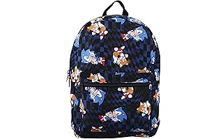Sonic The Hedgehog Character Print Backpack: Gear Up with Style
