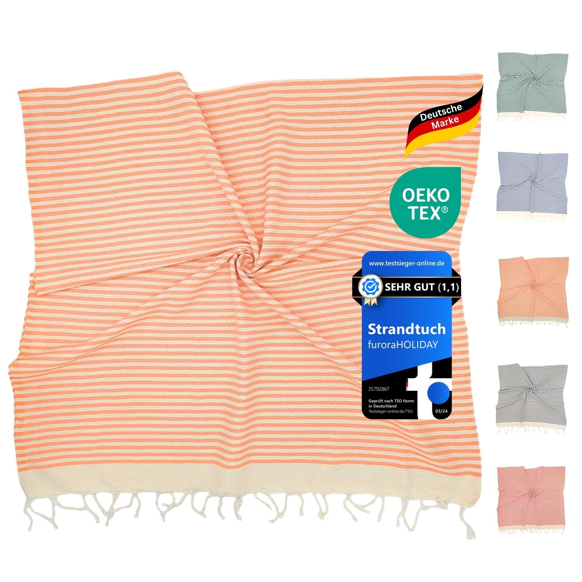 furora HOLIDAY Telo Mare Cotone - Grande 200x100 cm - Ultra Leggero - Asciugatura Rapida | Asciugamano Mare Donna e Uomo: Facile da Pulir - multifunzionale per Spiaggia, Piscina, Viaggio, Outdoor