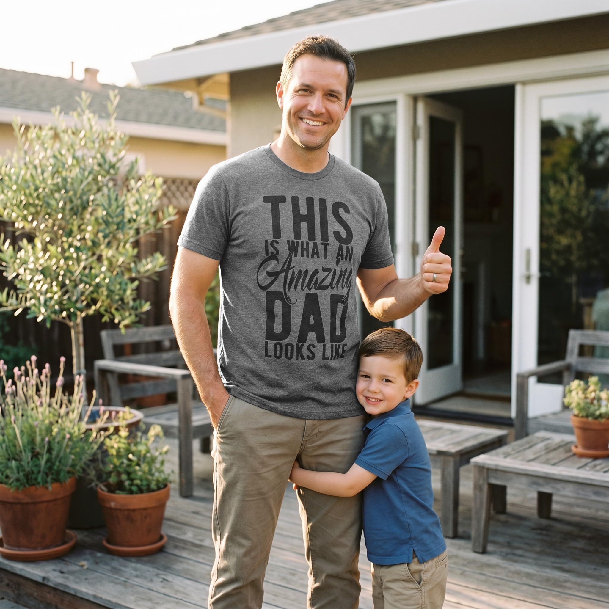 Crazy Dog Tshirts - Mens This Is What An Amazing Dad Looks Like T Shirt Funny Fathers Day Cool tee - Camiseta Divertidas