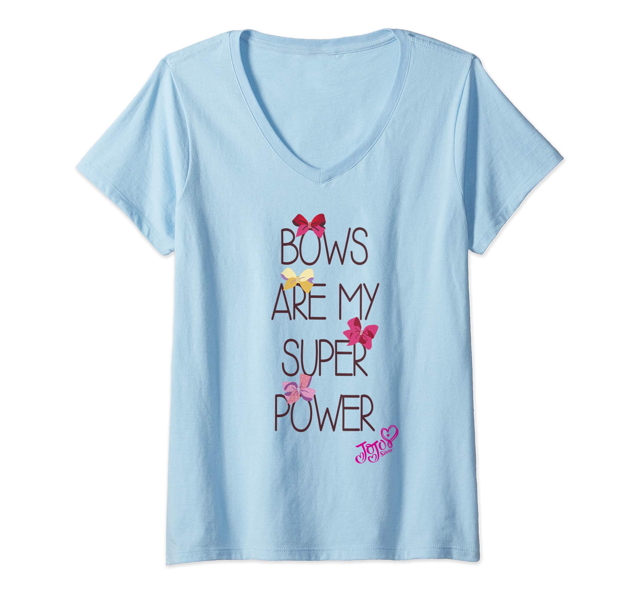Nickelodeon JoJo Siwa Bows Are My Super Power V-Neck T-Shirt