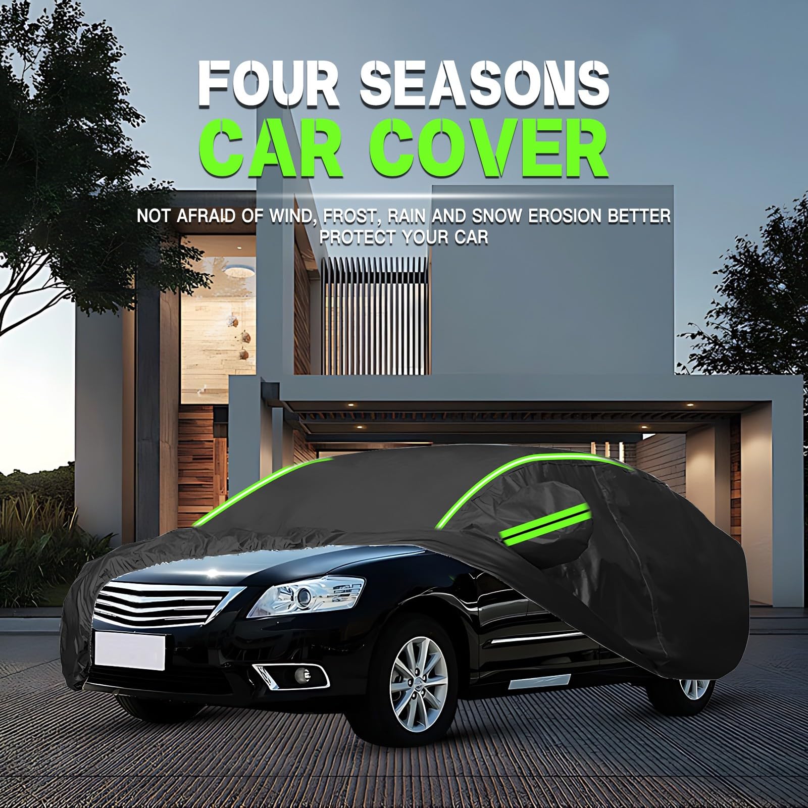 Cubierta Coche Accesorios para Chery OMODA 5, Funda Impermeable para Exteriores de Cuatro Estaciones, Lona Coche Exterior Invierno Antinieve