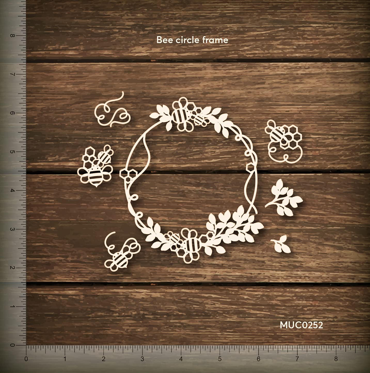 Mudra Craft Stamps- Chipzeb Bee Circle Frame - Clear Art & Craft Photo Polymer Stamp Set for DIY Greeting Card Making, Scrapbooking, Papercraft & Colouring