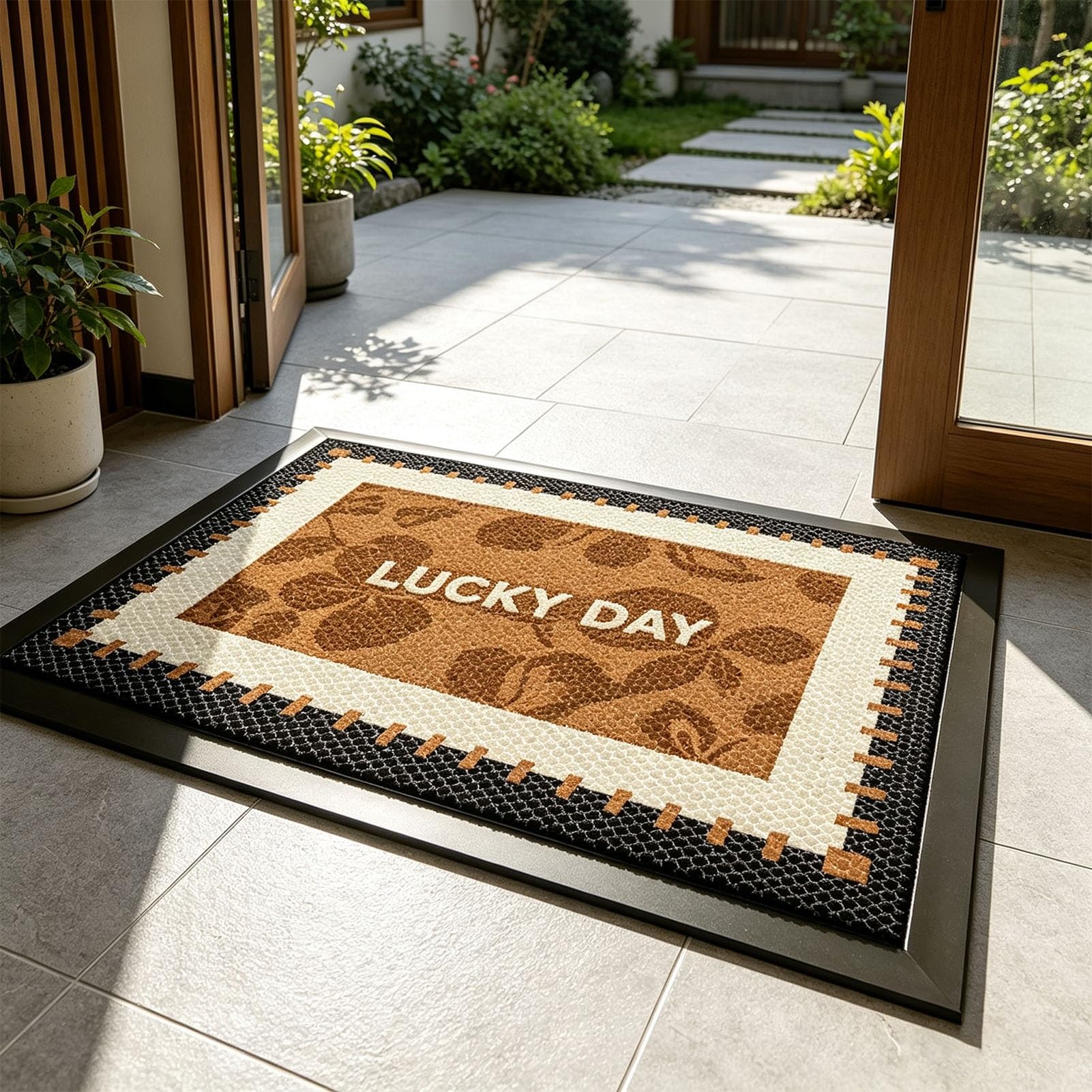 Fussmatten Haustür Dunkle Farben Küchenläufer Fleckenabweisend Türmatte | Innen Schuhwechselbereich, Haustür, Eingangsbereich(C,60x90cm/23.62x35.43″)