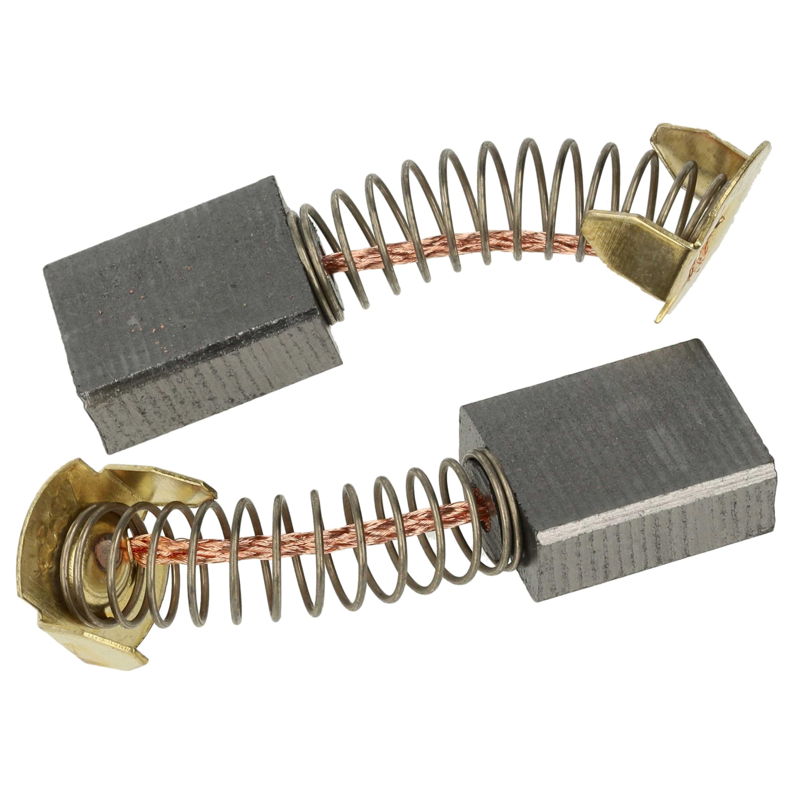 vhbw 2x Carbon Brush compatible with Makita HR 3850 K, HR 3850 B, HR 3850, HM 1242 C, HM 1400, HM 1300 power tool - 22 mm Spring