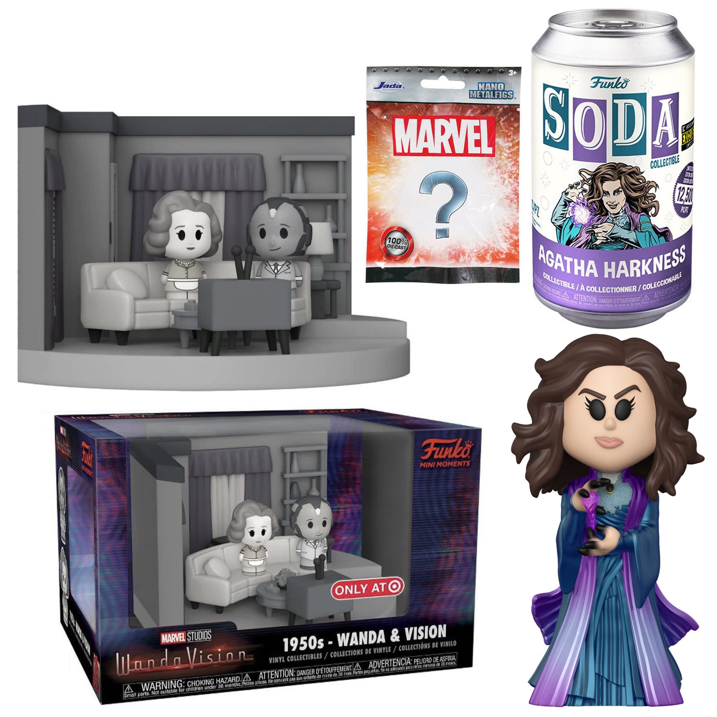TV Moment WandaVision Exclusive 50's Mini FigureWanda & Vision Bundled with Agatha Harkness Soda Can