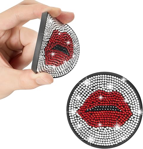 Miniatura 8 de Posavasos para automóvil, bonitos portavasos para automóvil, accesorios de automóvil brillantes para mujer, hechos a mano con diamantes de