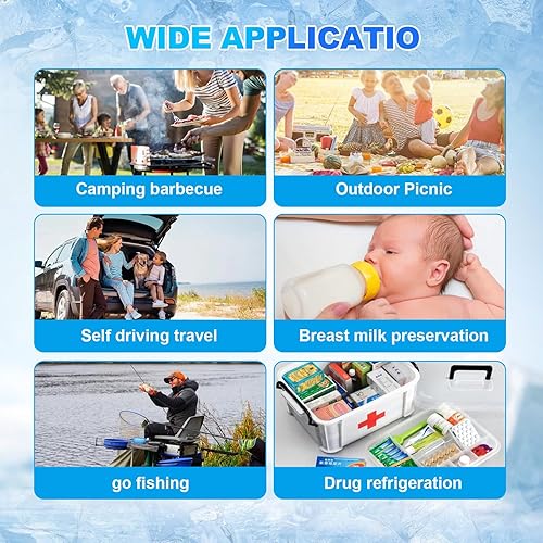 Miniatura 8 de Insulated Portable Cooler 1627 Qt, Lightweight Ice Chest Box, 3 Days Ice Cooler, Hard Cooler for BBQ, Beach,Camping, Picnic