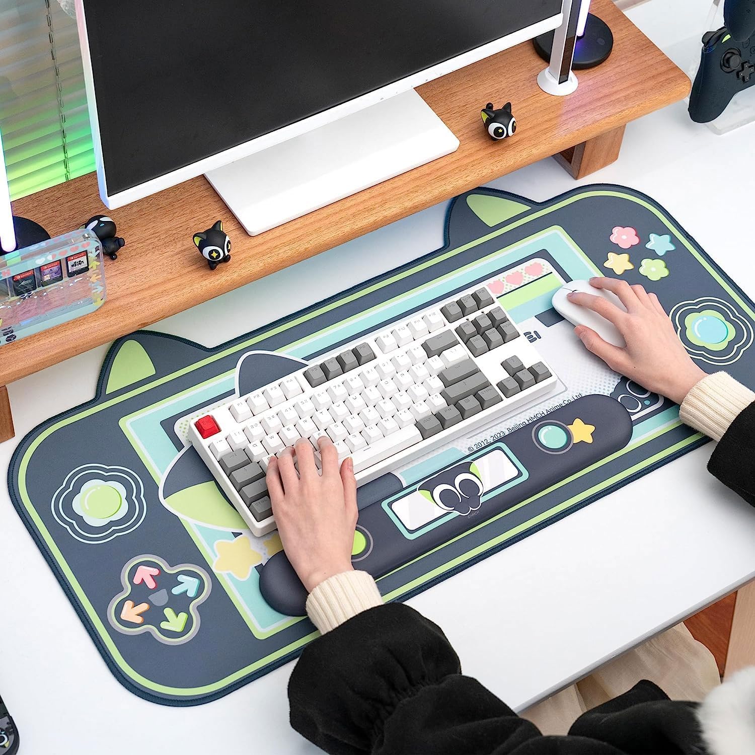 Geekshare Tappetino Gaming Tappetino Mouse Coniglio GeekShare - Set Con