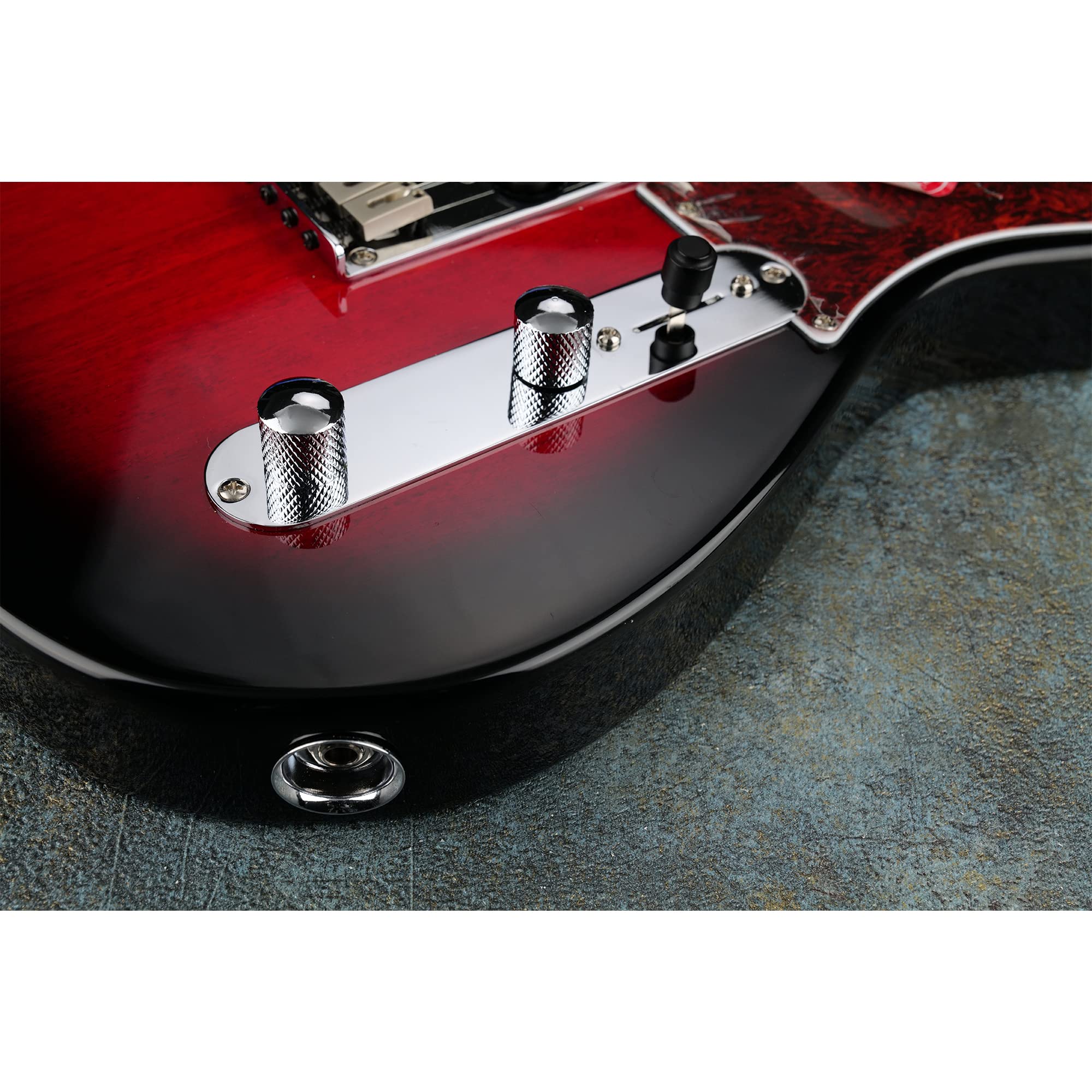 Musiclily 32mm Okablowane Płytka Kontrolna Elektroniki Tele Control Plate 3-drożny Przełącznik Wiązką Przewodów do Gitary Elektrycznej Fender Telecaster, Chrom