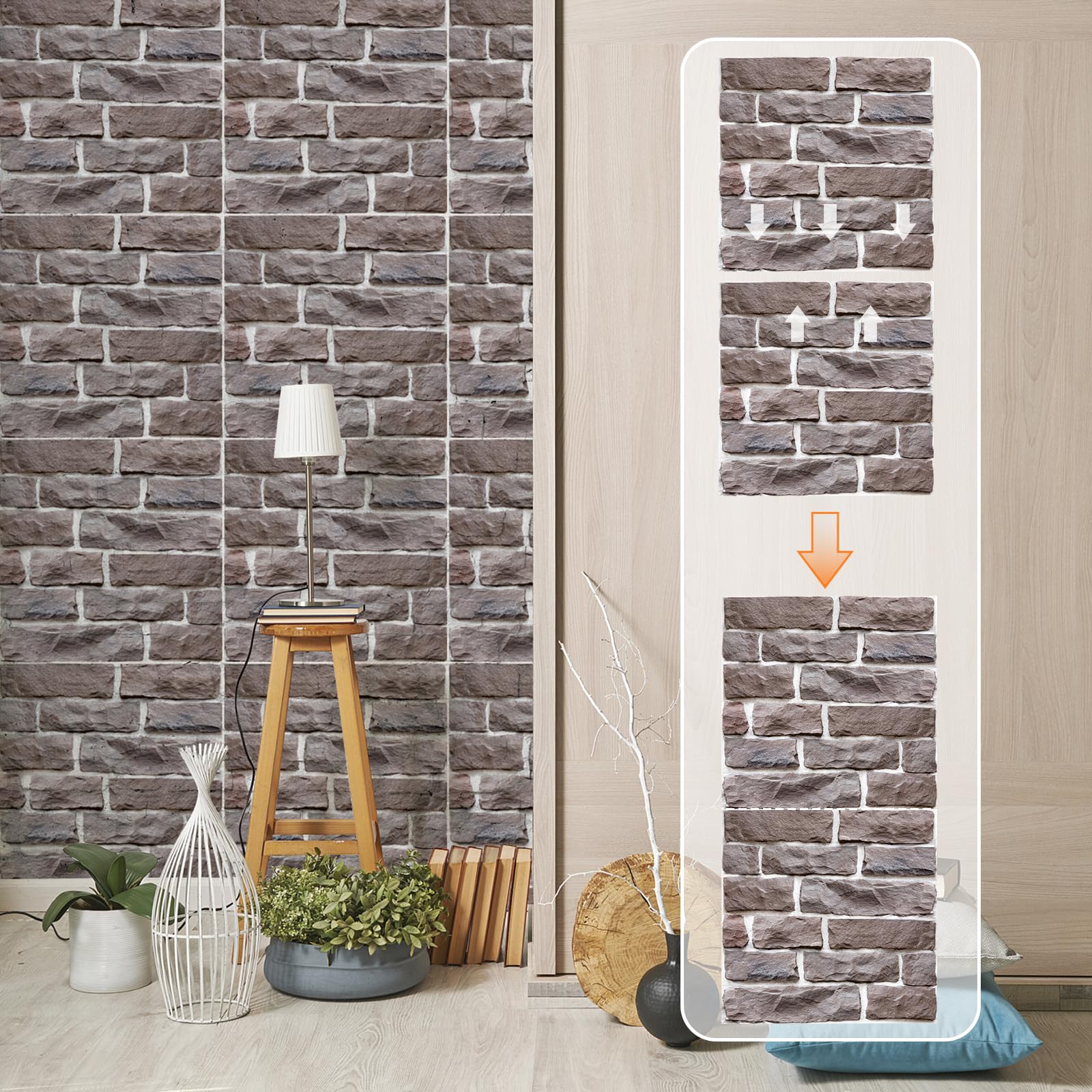 Light-Papier Peint Auto-adhésif Papier Peint Autocollant Motif De