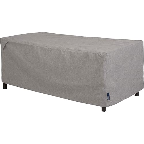 Modern Leisure 3002 Garrison Waterproof Coffee Table/Ottoman Cover (48 L x 25 D x 18 H inches), Heather Grey