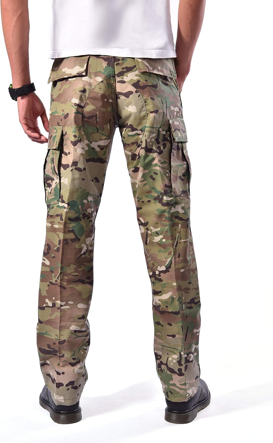 BACKBONE Mens Womens Casual Street Fashion Camo Cargo Pants Army Combat Military BDU Pants Work Hunt Pants (Size 30, CP Camo - Ripstop) - Image 3