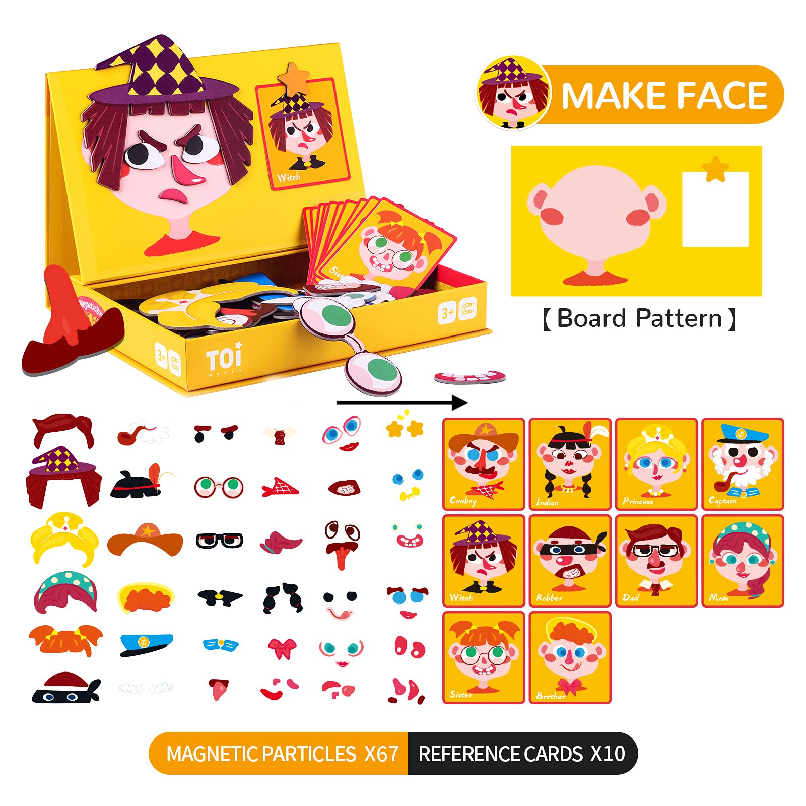 Boîte De Puzzle Magnétique Éducative Pour Tout-Petits - 18 Thèmes Chiffres Lettres Animaux Avec Coffret Transport