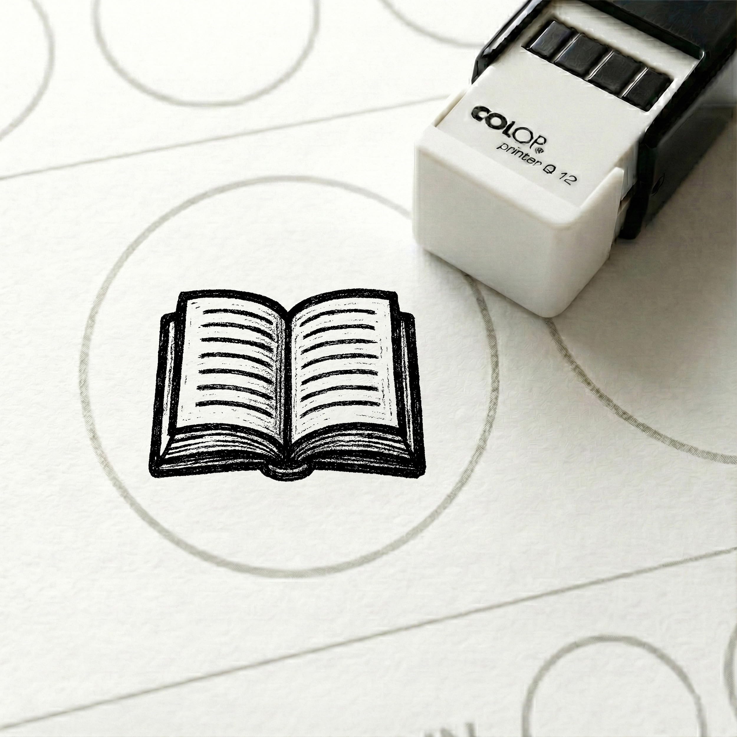 Dekolando Bonus Stamp Book 10 x 10 mm - Bonus Card Stamp for Bookstore Bookstore Library Literature Shop Stationery Store - Stamp Bonus Card Customer Card Stamp Card