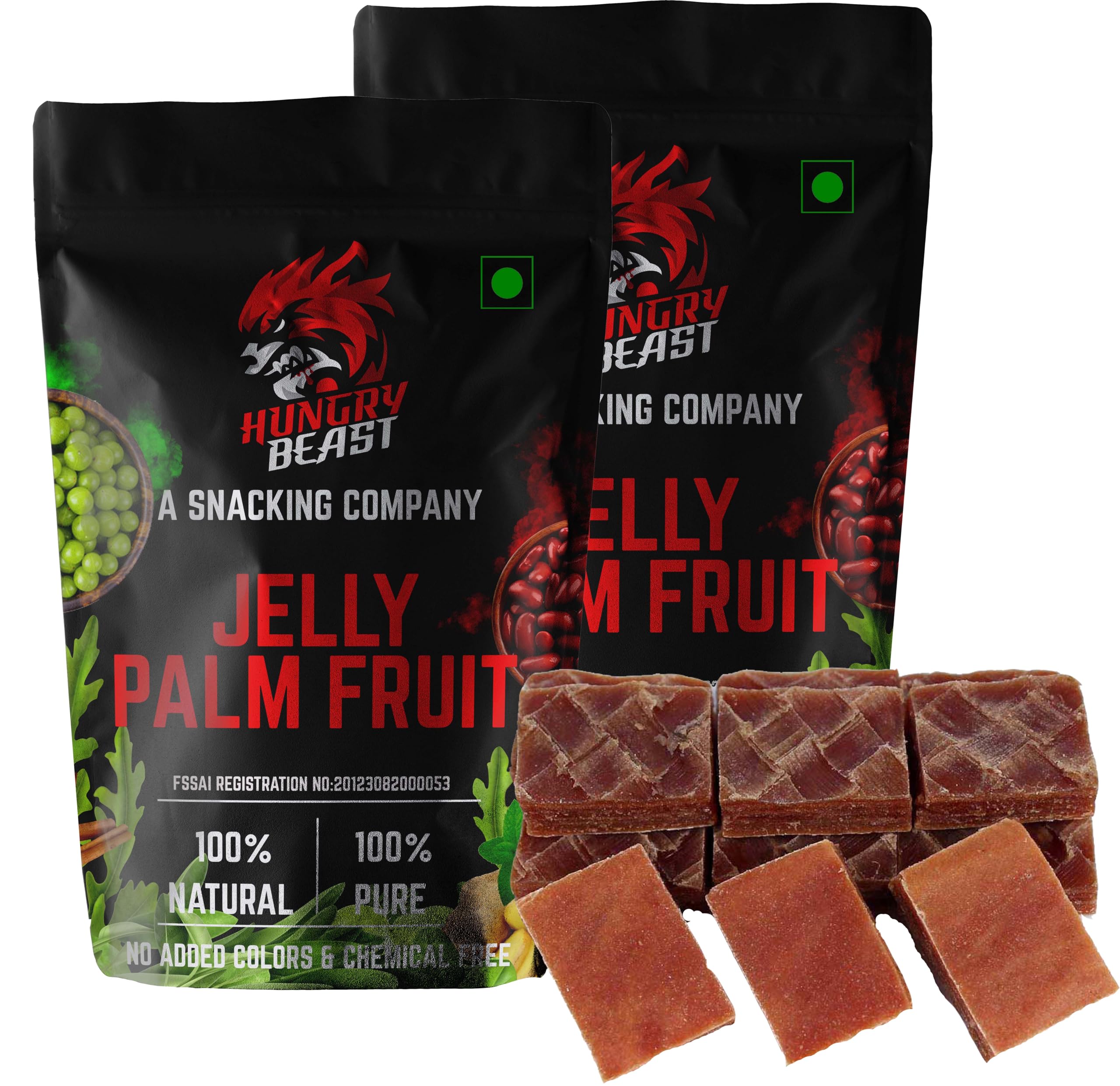 HUNGRY BEAST : Healthy & Fresh Palm Jelly | Thati Thandra - 250 Grams (Pack of 2)