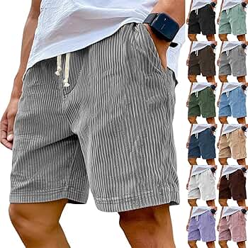 Amazon.com: Corduroy Shorts for Men Drawstring Elastic Waist