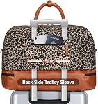 IBFUN Weekender Sac pour femmes, Grand sac de nuit Toile Voyage sac en peluche porter sur le pied avec compartiment de chaussures 21" 3Pcs ensemble