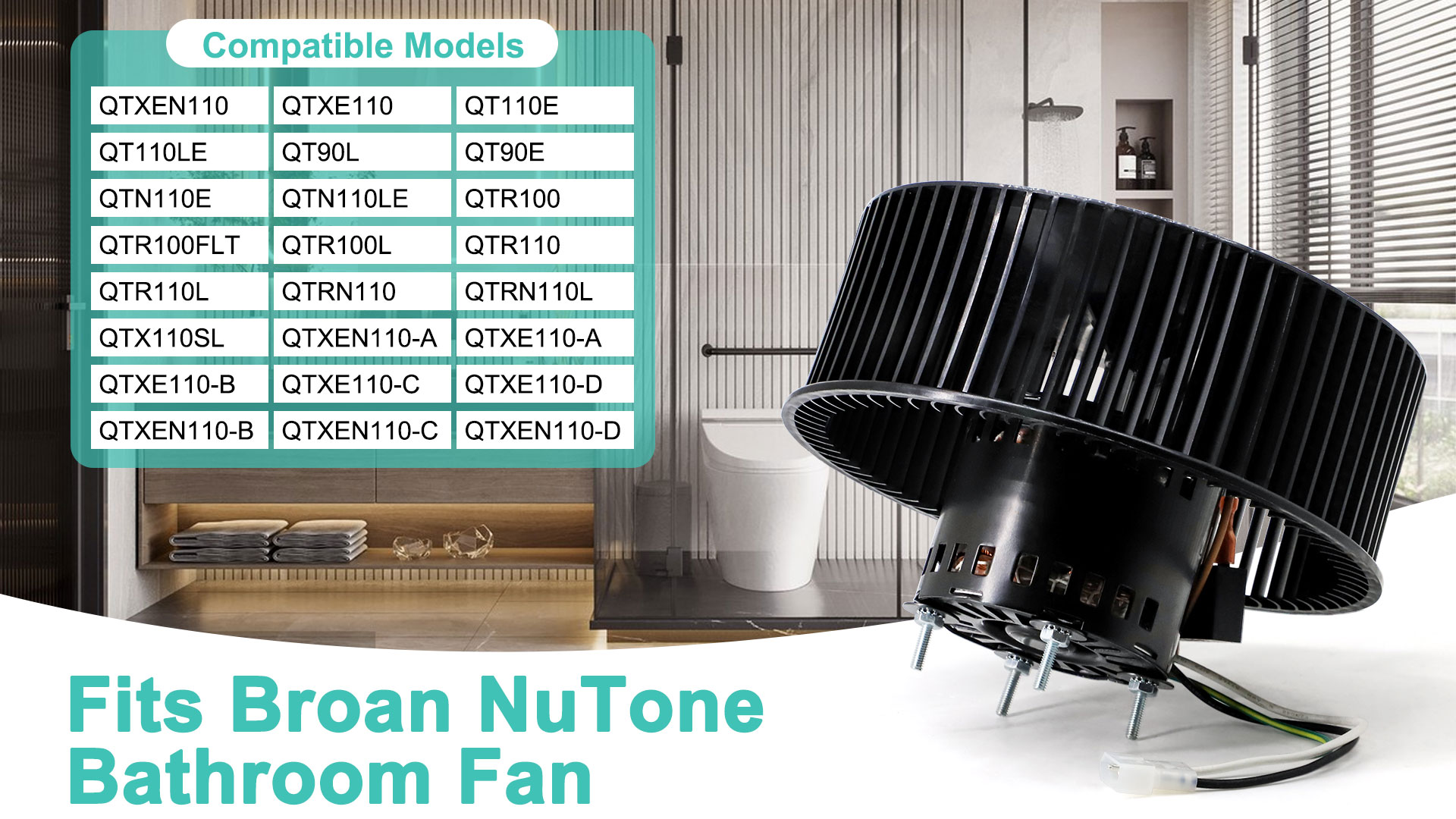 Hipoilk S97018218 S97020971 Bathroom Fan Motor Assembly for Broan