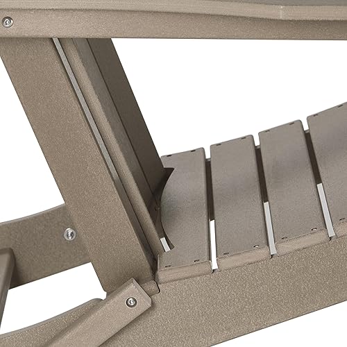 Vista 185 de WestinTrends Malibu HDPE - Silla plegable Adirondack de polietileno para exteriores, color azul pacífico Pacific Blue