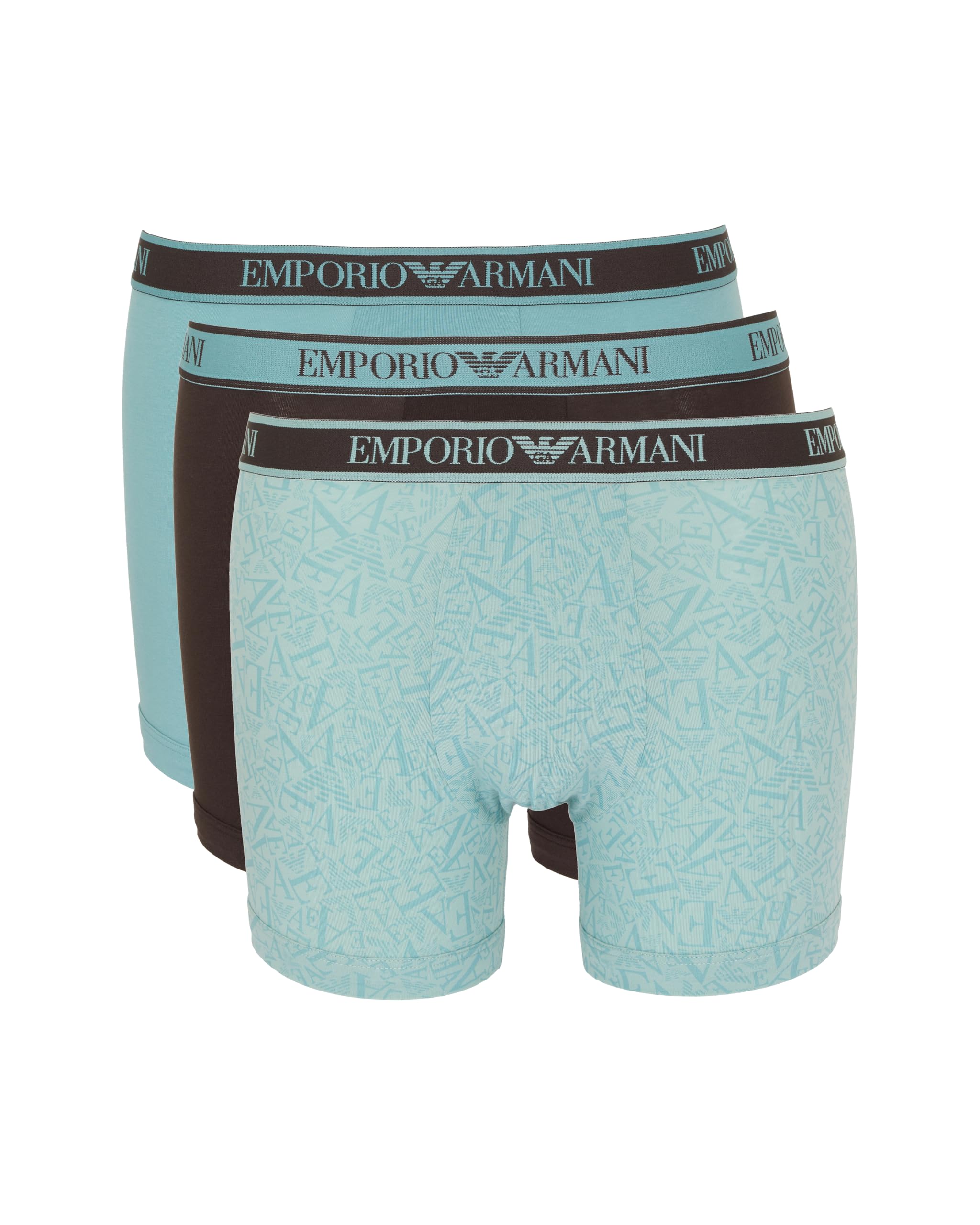 Emporio Armani Man's CORE Logoband 3-Pack Boxer Brown L