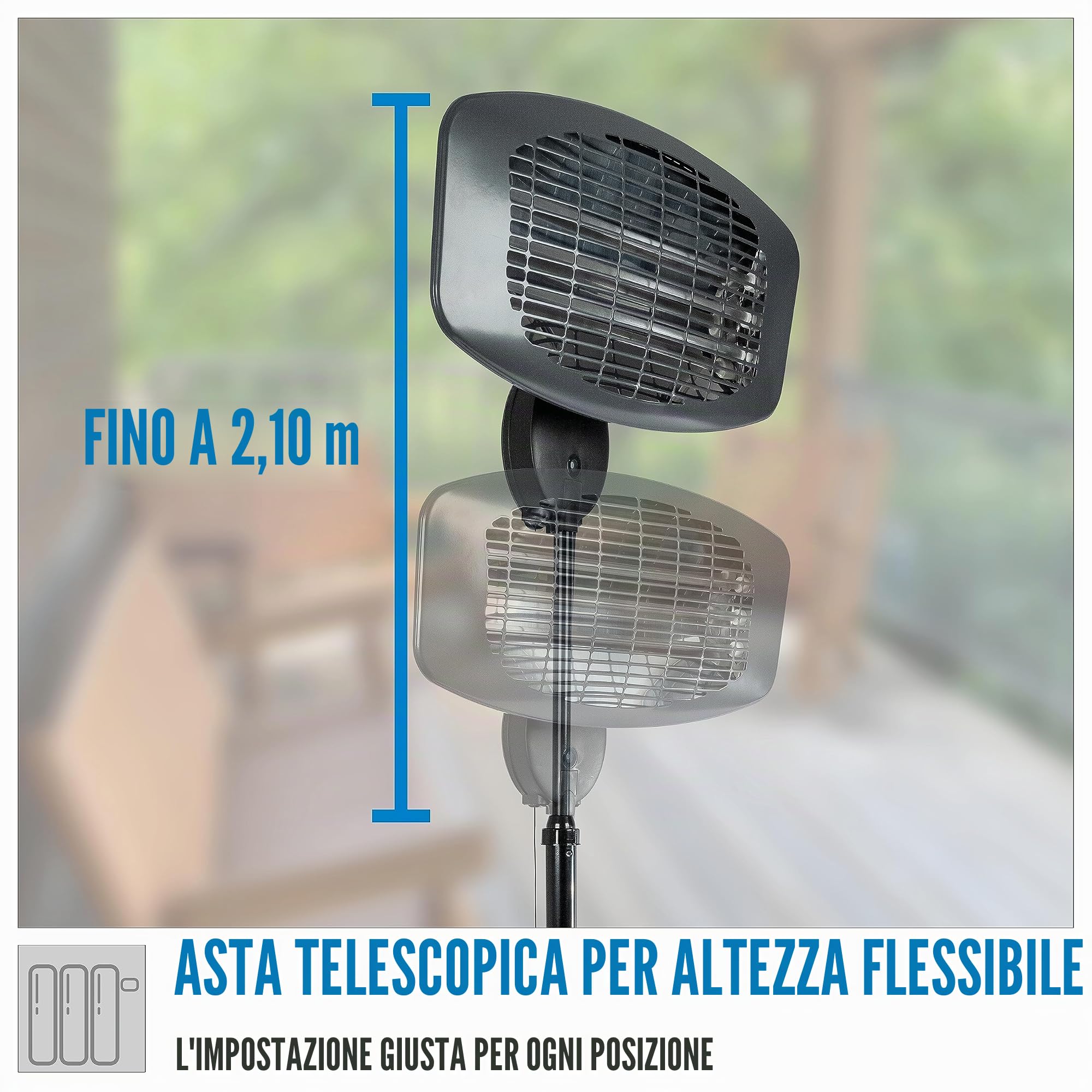 Güde Stufa a infrarossi GIH 2000 (potenza di riscaldamento 2000 W, 3 livelli di riscaldamento (650/1035/2000 W), 15 m³ max. capacità di riscaldamento ambiente, elementi riscaldanti al quarzo, grande