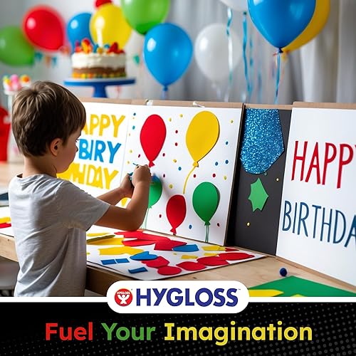 Miniatura 21 de Hygloss Tablero grande de póster de 22 x 28 pulgadas, 100 tableros de póster de colores neón surtidos a granel, 10 puntos de grosor, papel de póster