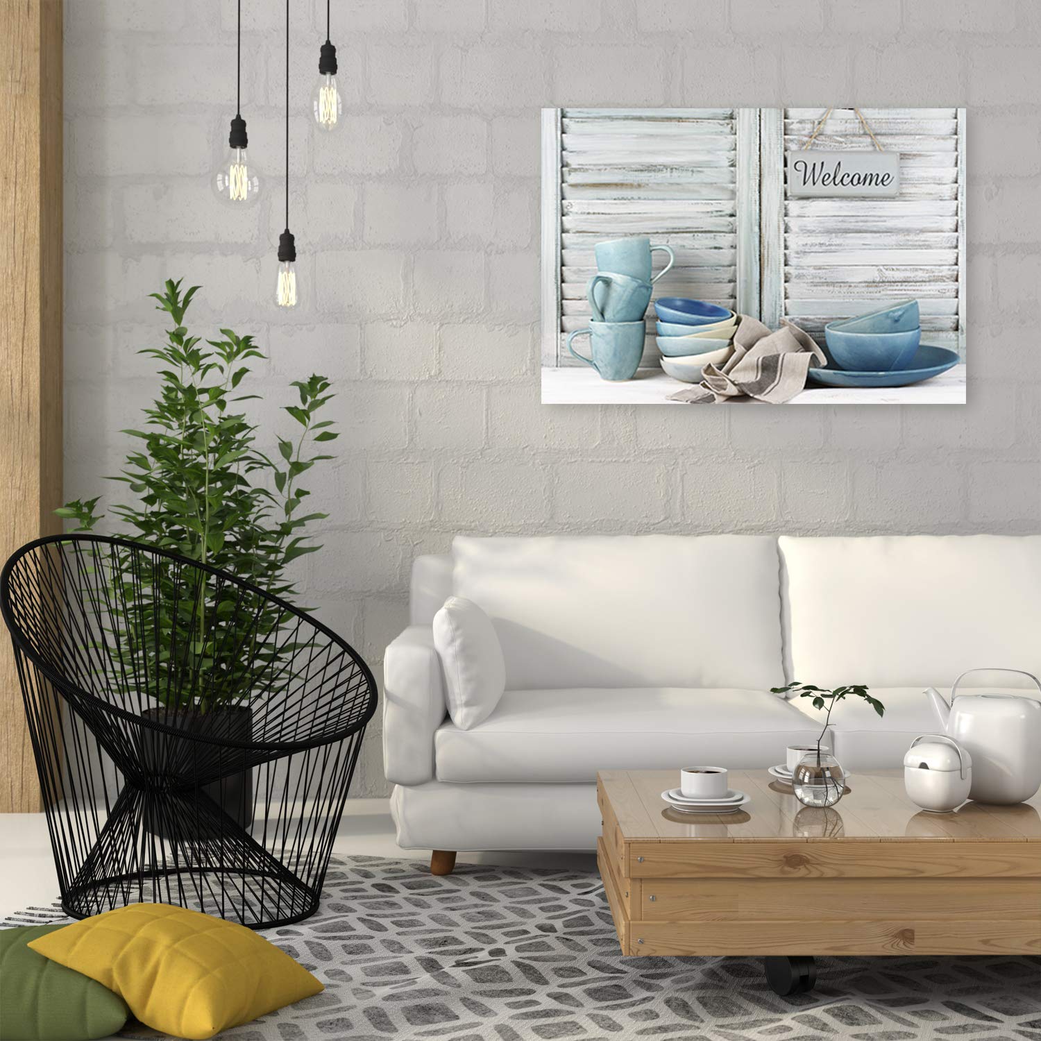 Leinwandbild XXL für Wohnung Wandbild Kunst rustikal Grau 120x80 cm
